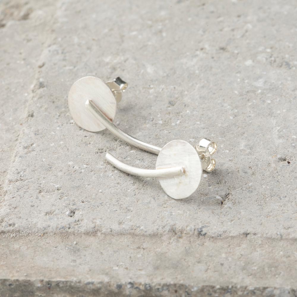 Falling Star Silver Ear Climbers - Ornato Jewellery